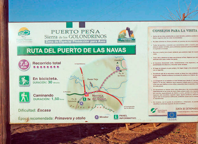 ruta puerto de las navas herrera del duque